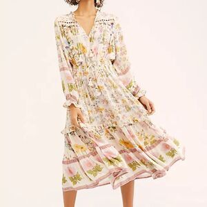Spell Floral Wild Bloom Midi Dress  SMALL